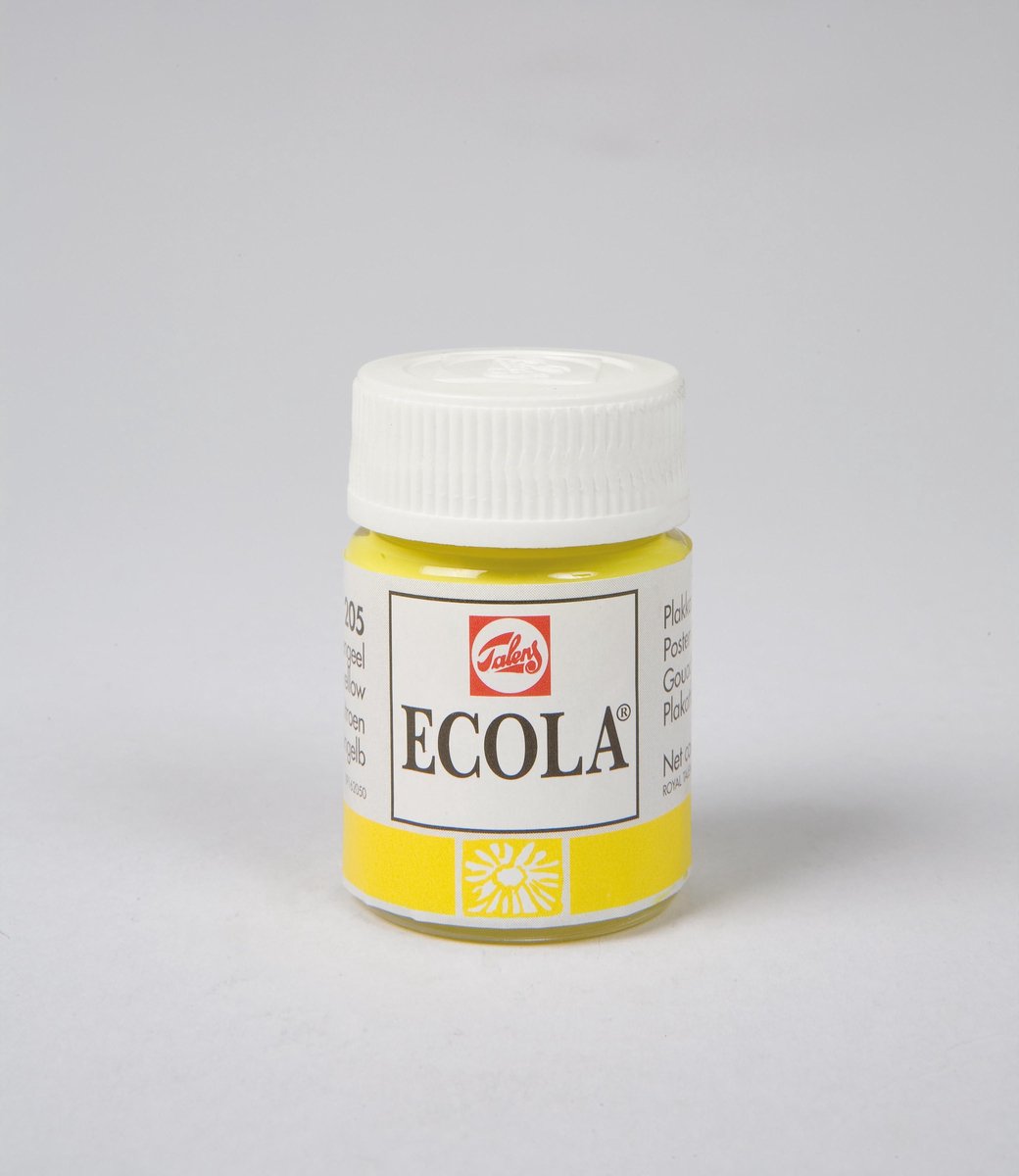 Plakkaatverf | Ecola | Flacon Ã  16 ml | Citroengeel